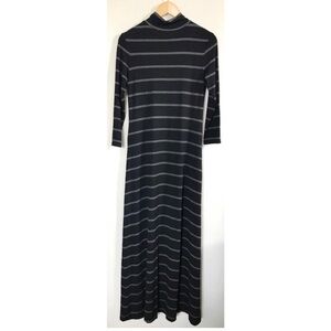 Max Studio Striped Mock Neck Maxi Dress NWT Size Small